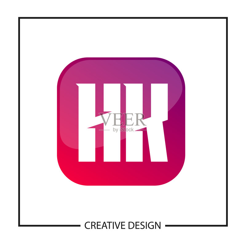 字母HK logo模板设计图标素材