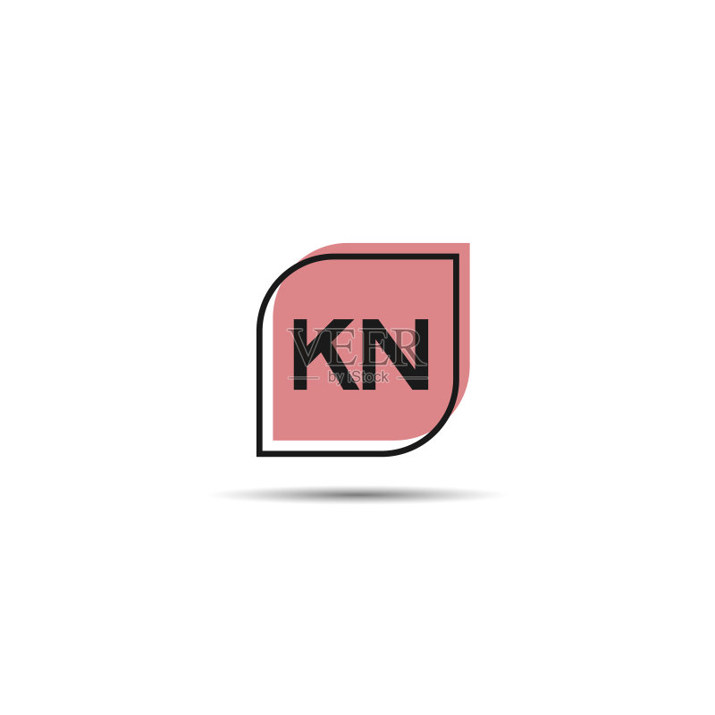 字母KN Logo模板设计图标素材