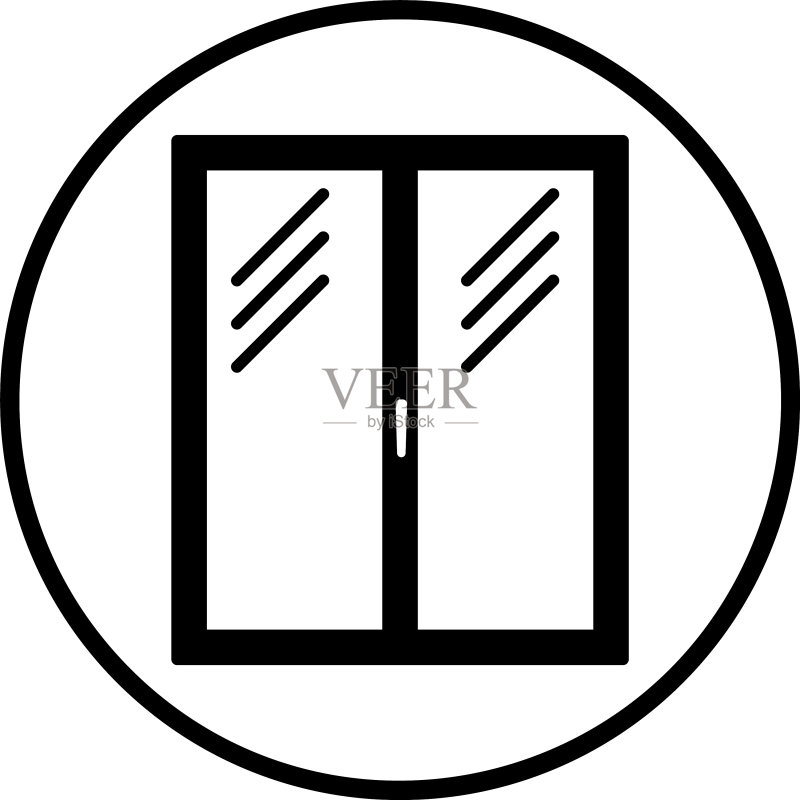 关闭的窗框图标图标素材
