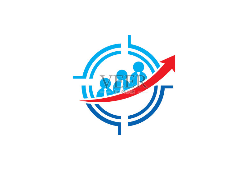团队合作箭头向上商务Logo图标素材