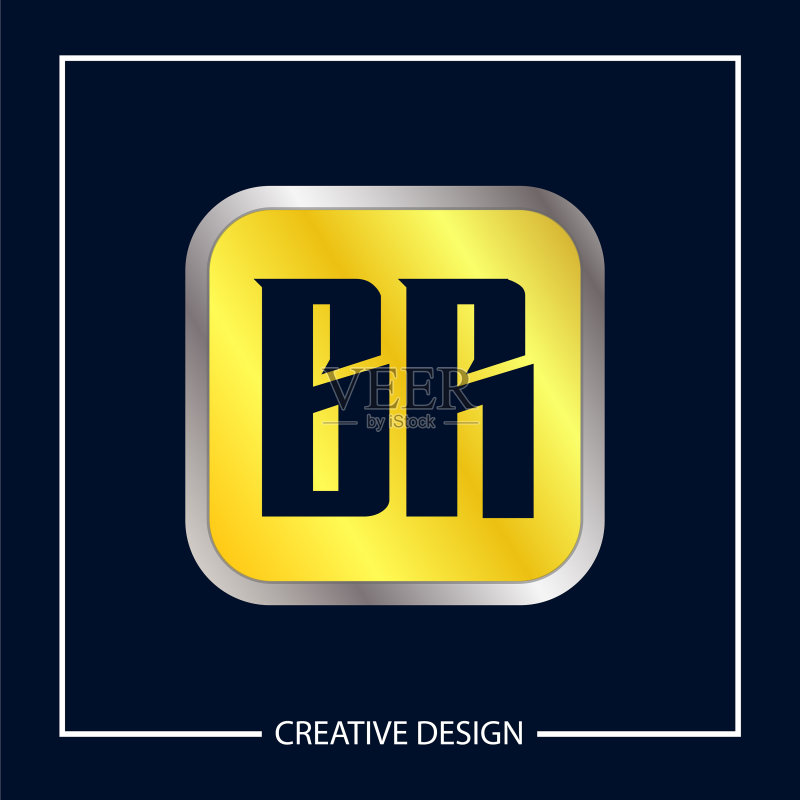 BR字母logo模板设计图标素材