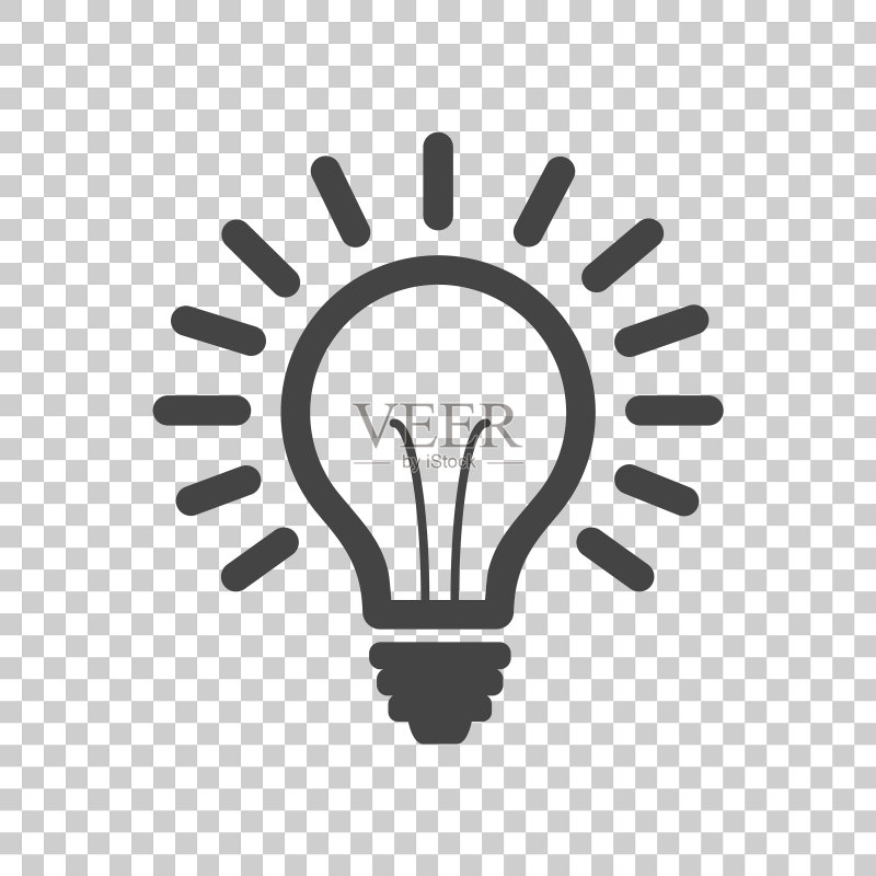 孤立灯泡线条图标图标素材
