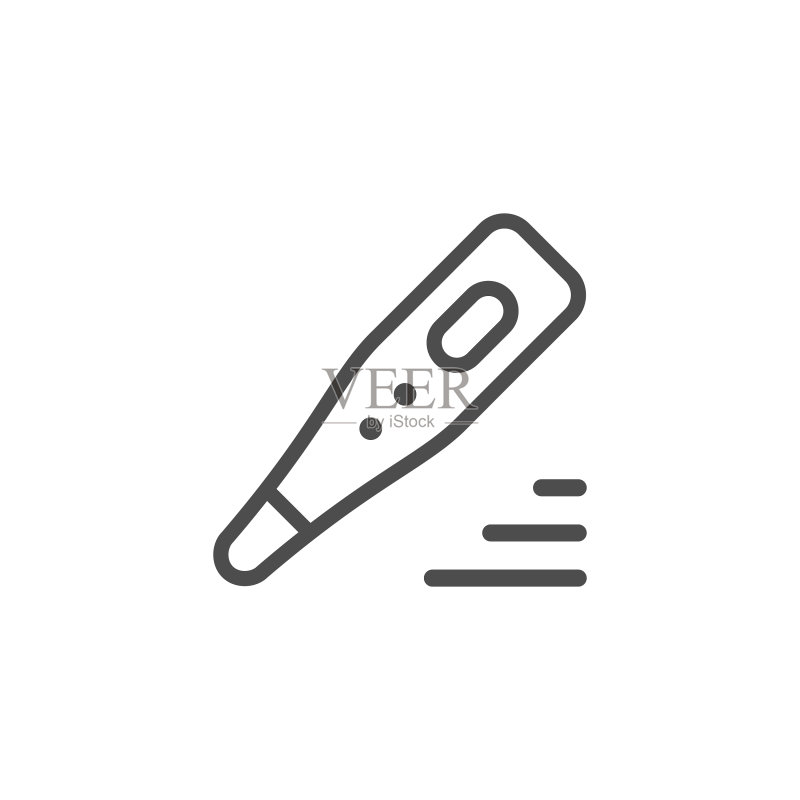 医用温度计线性图标图标素材