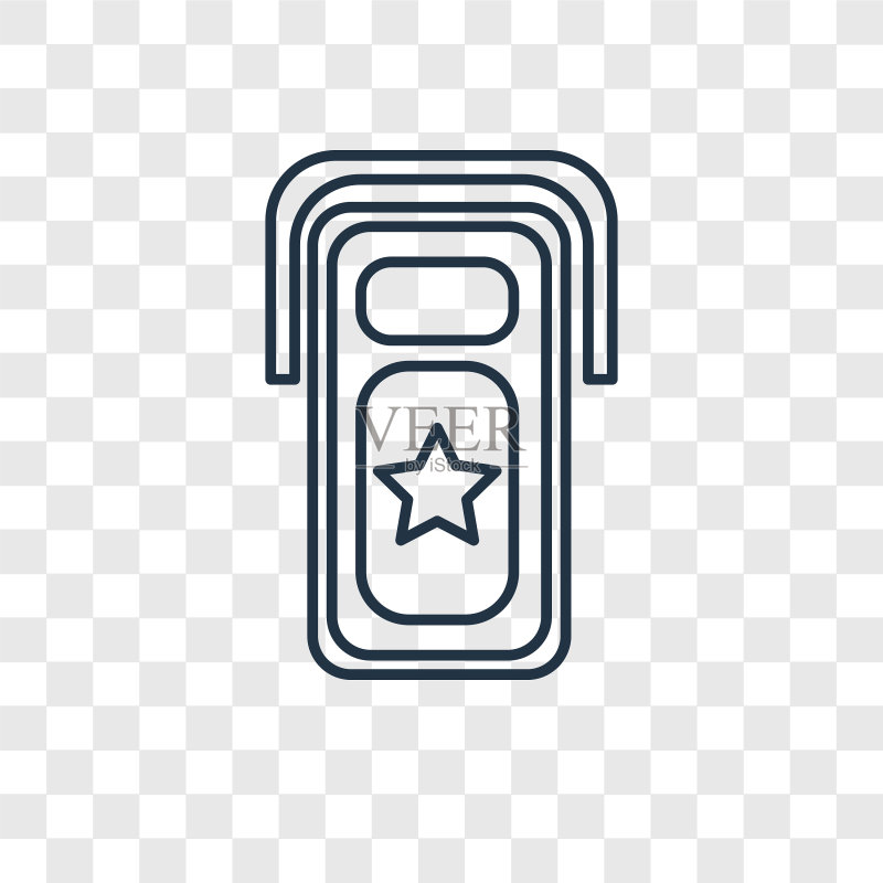 便携式冰箱概念线性图标图标素材