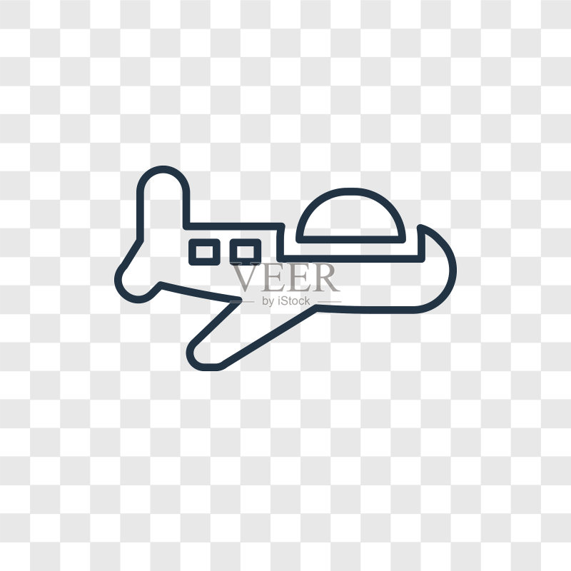 飞机玩具线性图标图标素材