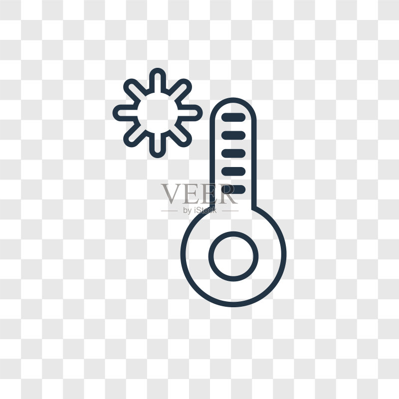 隔离温度概念线性图标图标素材