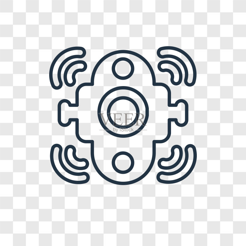 门铃线性概念图标图标素材