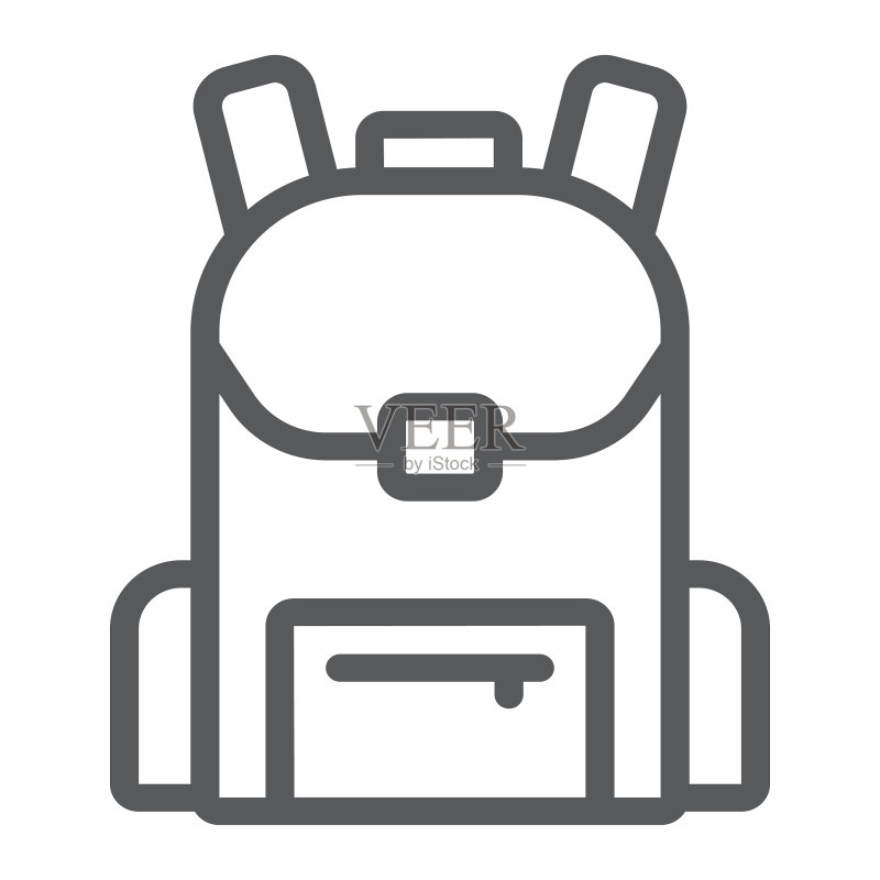 书包线性图标,关于学校和教育图标素材