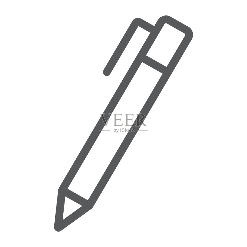 笔线条图标学校和教育编辑标志图标素材