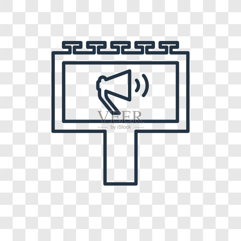 线性广告概念图标图标素材