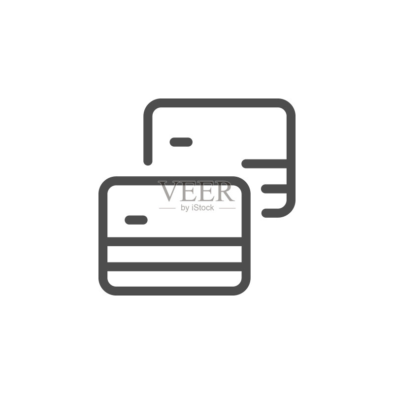 信用卡线性图标图标素材