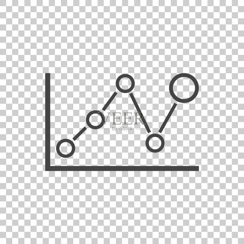 白色背景上的商业图表扁平图标图标素材