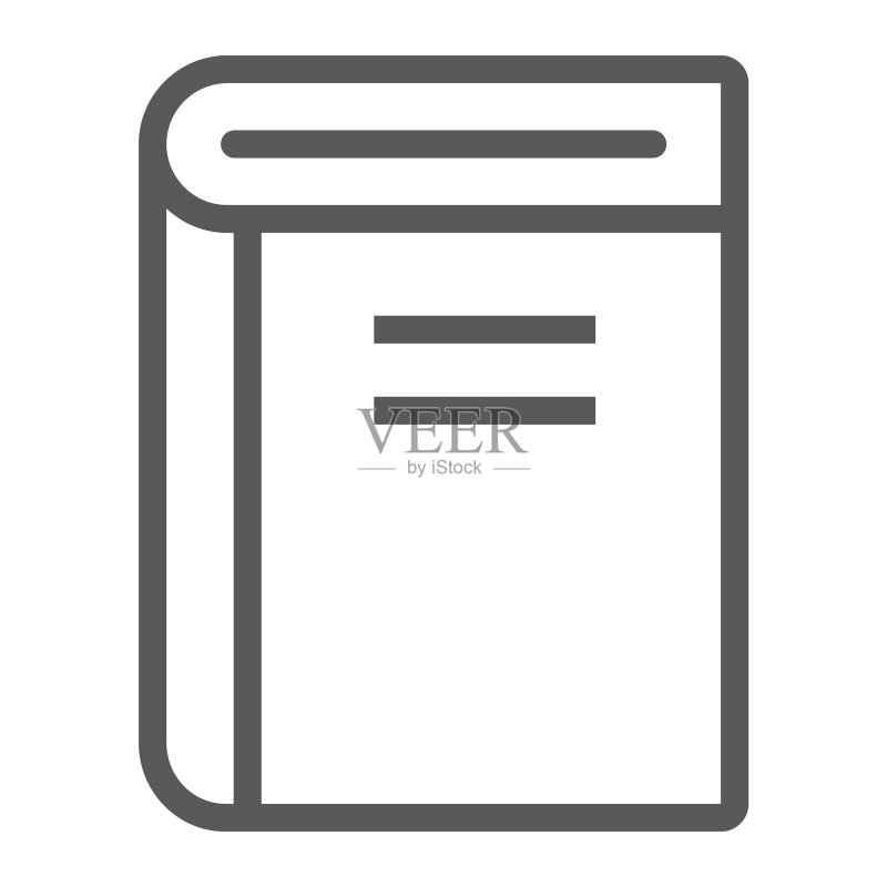 书籍线条图标,学校教育学习图标素材