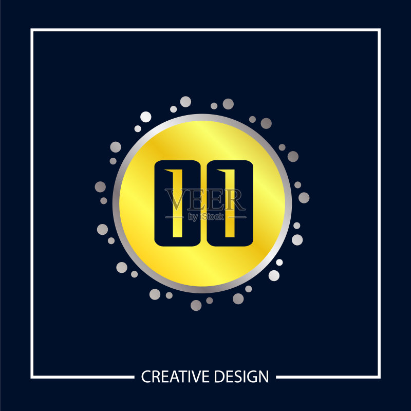 首字母OO logo模板设计图标素材