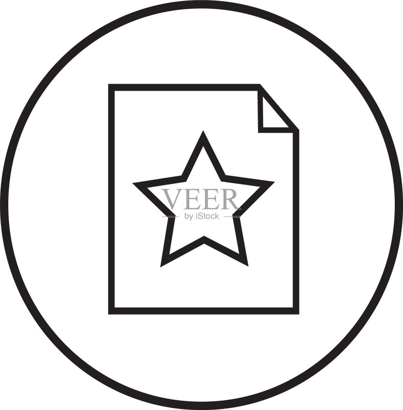 细线星星文档图标设计图标素材