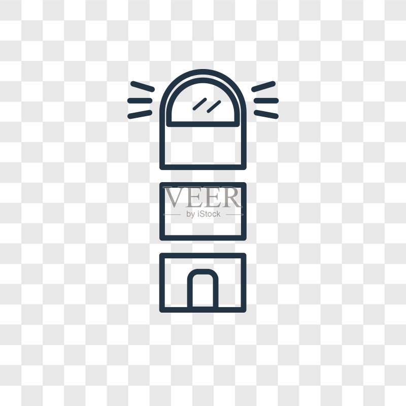 灯塔概念线性图标图标素材