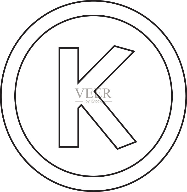 基础字体字母K图标设计图标素材