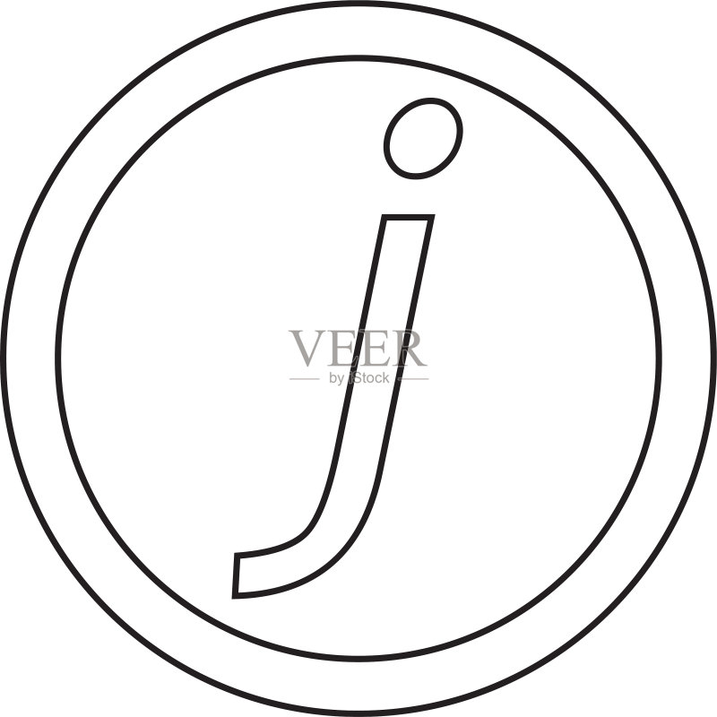 基础字体字母J图标设计图标素材