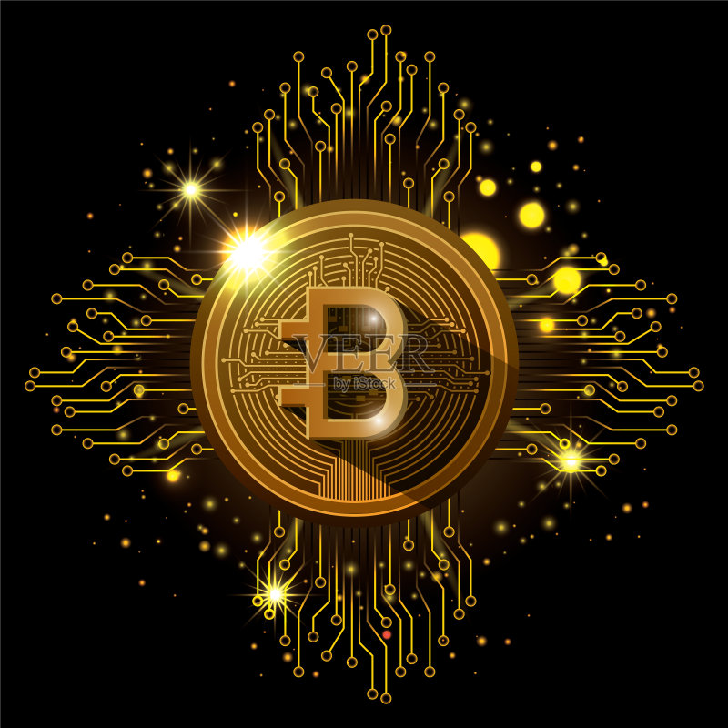 比特币挖矿图标集图标素材
