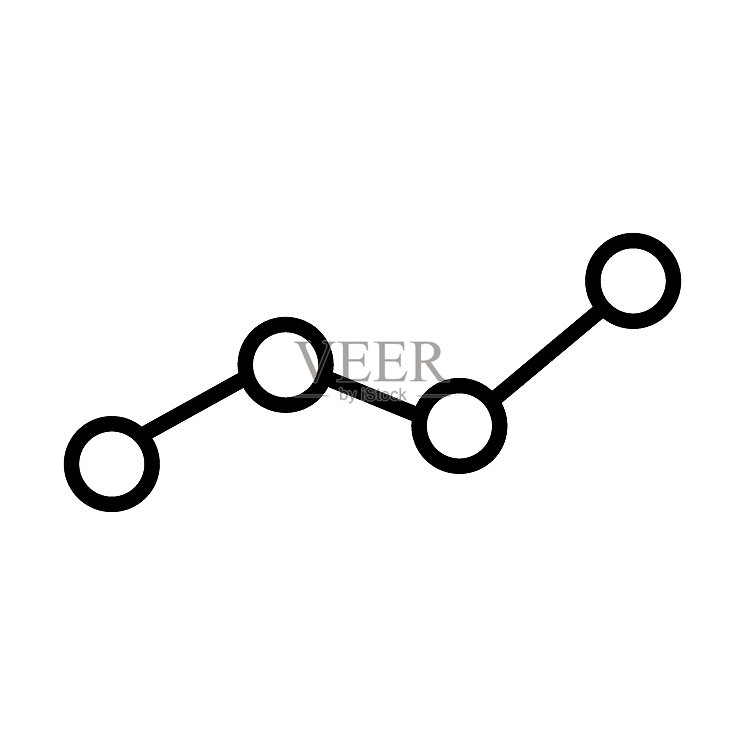 业务增长图表线性图标符号图标素材