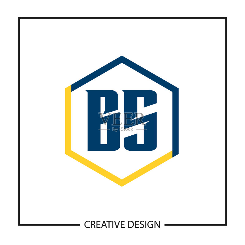 BS字母logo模板设计图标素材