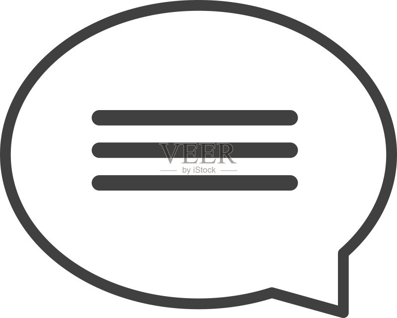 气泡线条消息设计图标素材