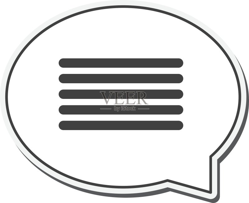 气泡线条消息设计图标素材
