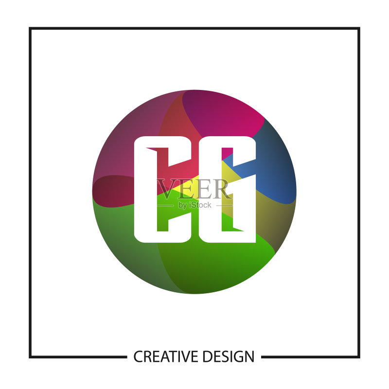 字母CG logo模板设计图标素材