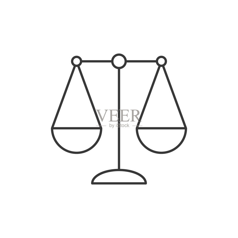 天秤座或正义的平衡图标图标素材