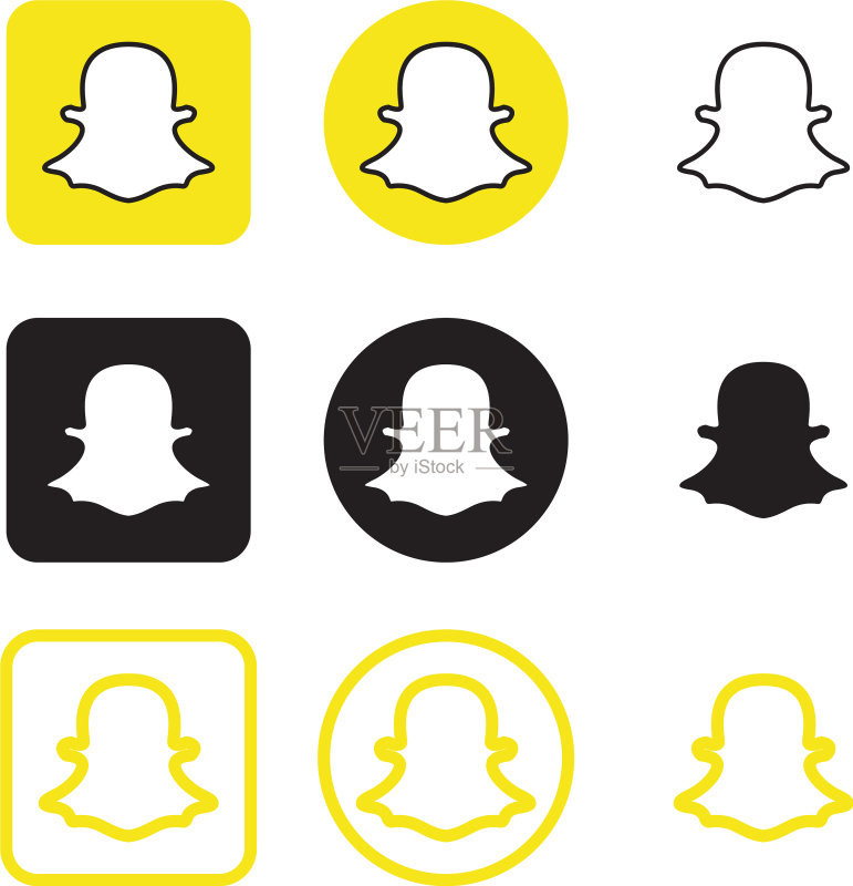 Snapchat社交媒体图标图标素材