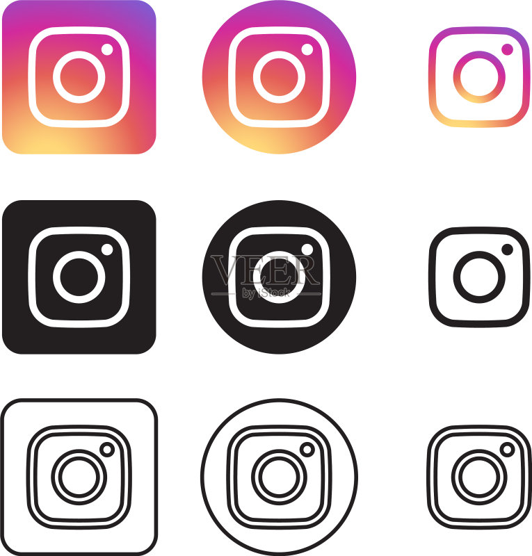 Instagram社交媒体图标图标素材