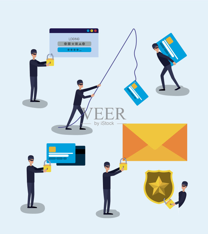 网络安全图标集图标素材