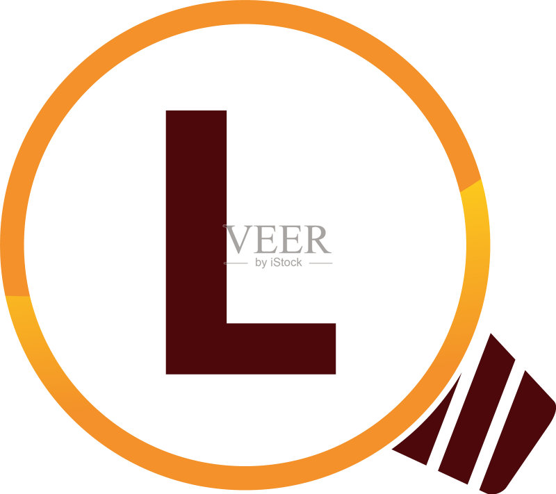 智能解决方案字母L图标素材