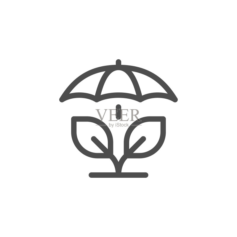 农业保险线性图标图标素材