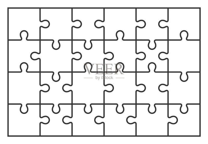 24片拼图玩具套装图标素材