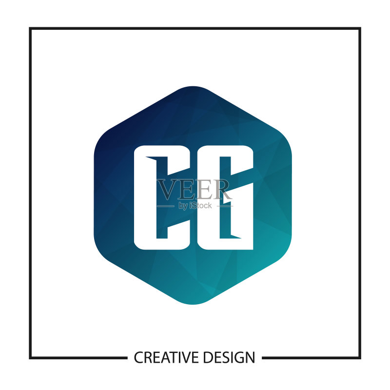 字母CG logo模板设计图标素材