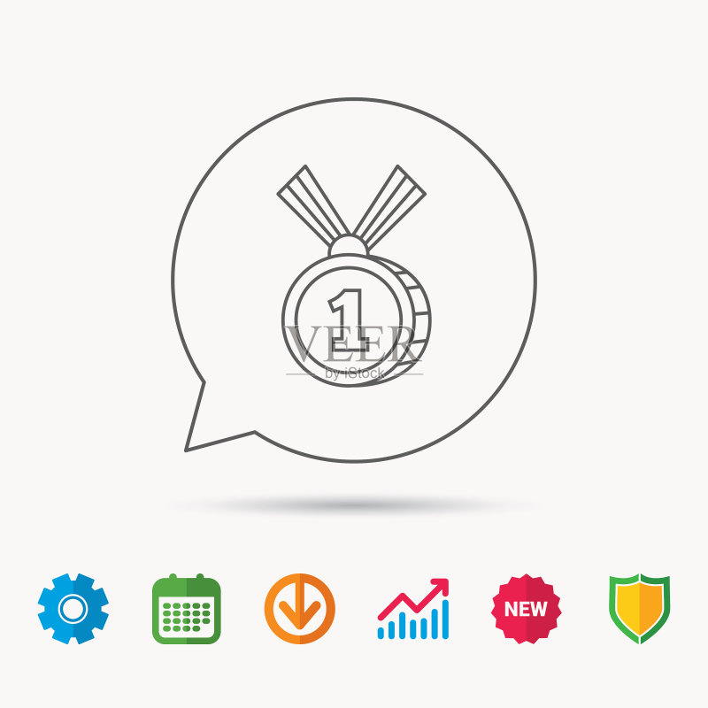 金牌奖图标第一名标志图标素材