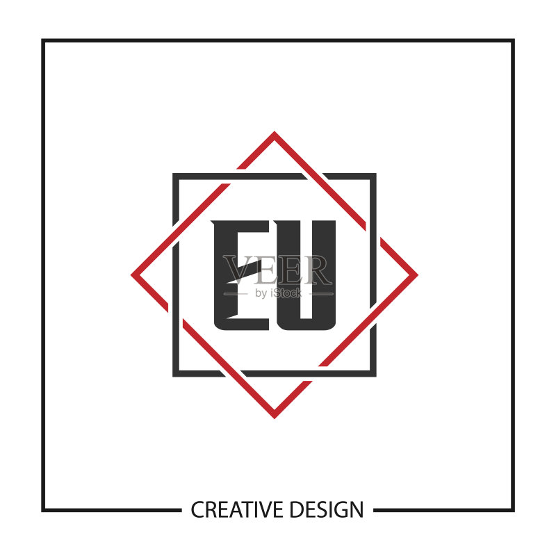 EU字母logo设计模板图标素材