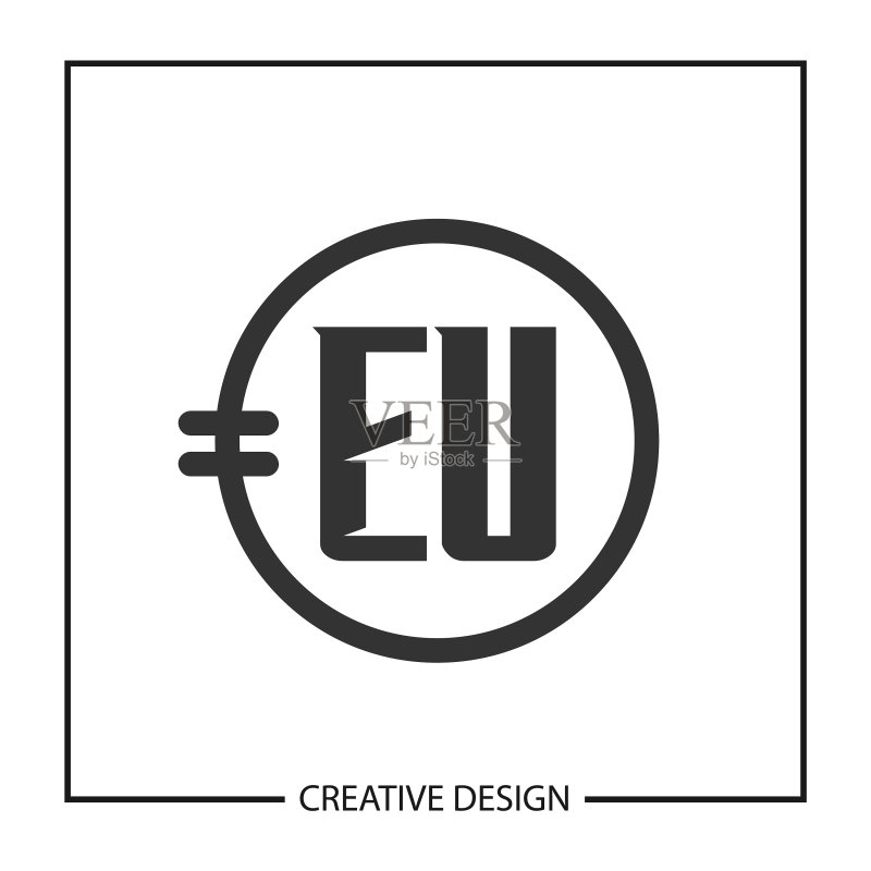 EU字母logo设计模板图标素材