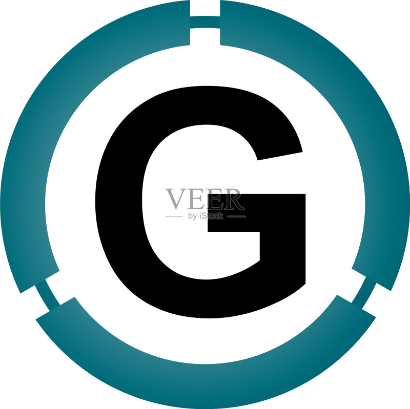 现代图标解决方案字母G图标素材