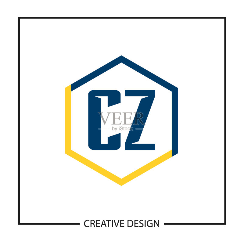 字母CZ logo设计模板图标素材
