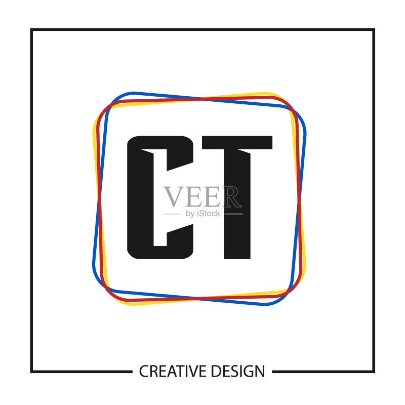 CT字母Logo模板设计图标素材