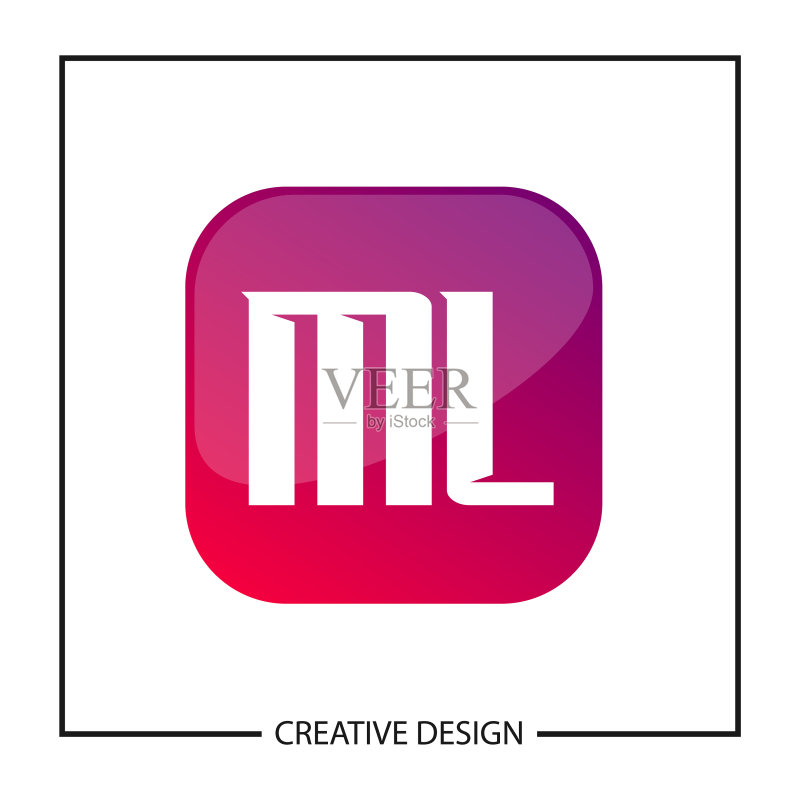字母ML标志模板设计图标素材