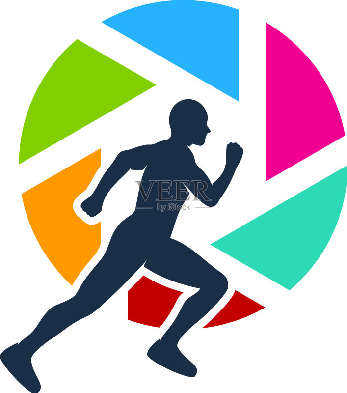 镜头跑步logo图标设计图标素材