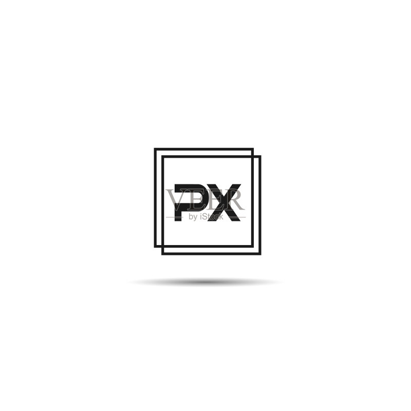 首字母PX logo模板设计图标素材