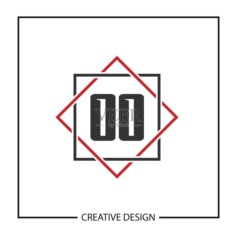 首字母OO logo模板设计图标素材