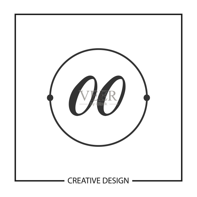 首字母OO logo模板设计图标素材