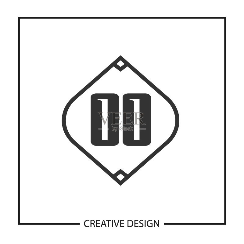 首字母OO logo模板设计图标素材