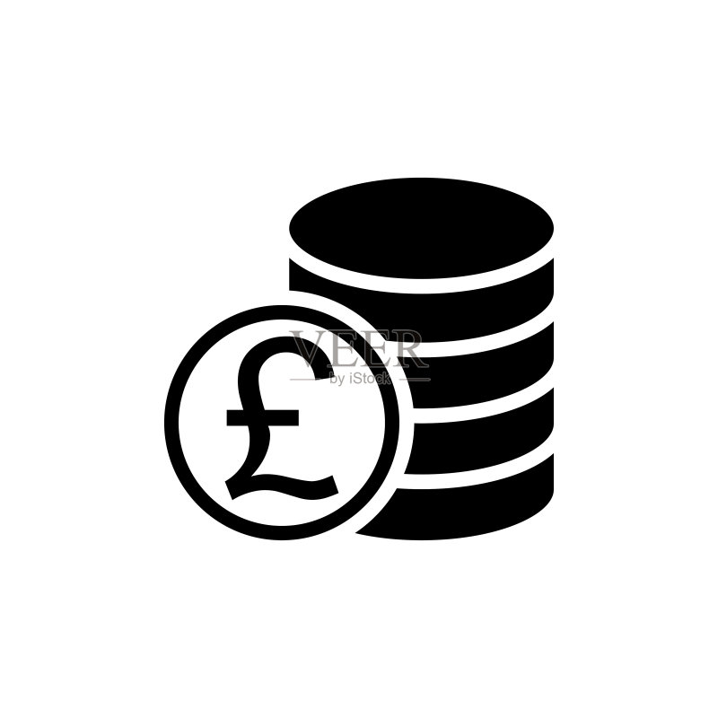 英镑货币图标矢量插图模板时尚设计图标素材