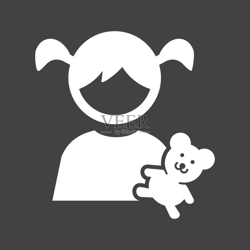 手持泰迪熊图标素材
